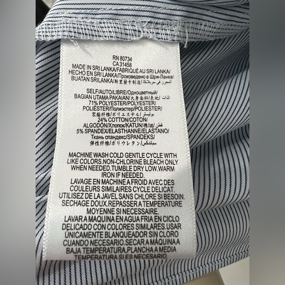 BCBGeneration Ruffled Striped Cold-Shoulder Top - Picture 10 of 10